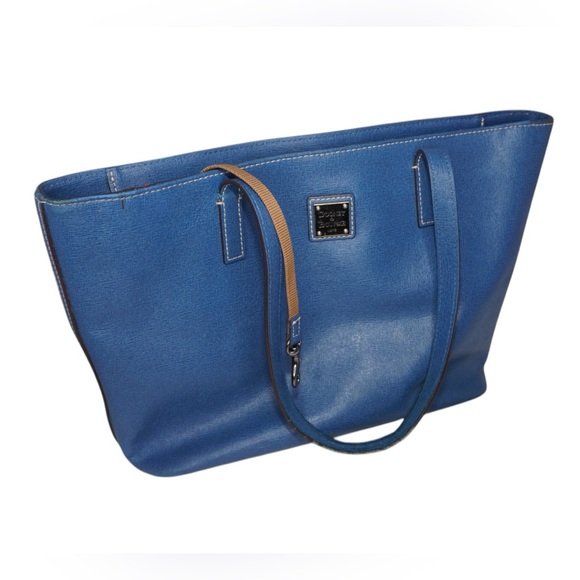 Dooney & Bourke Charleston Shopper Saffiano Navy Tote Bag - Picture 10 of 11